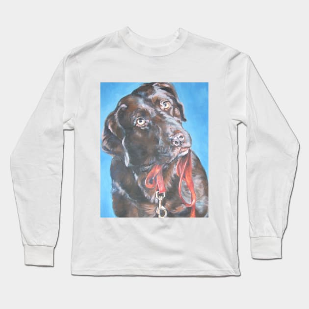 Labrador Retriever Fine Art Painting Long Sleeve T-Shirt by LASHEPARD